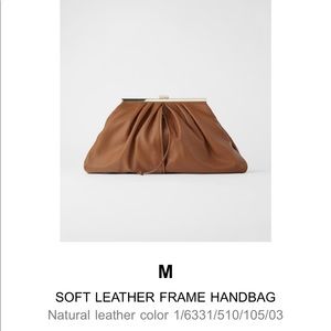 ZARA soft leather frame handbag
